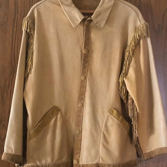 Rugged Hand-Sewn Ladies Fringed Buckskin Jacket - Picture 1 of 4